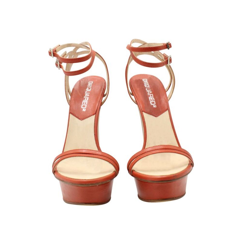 Dsquared2 Open Toe Block Heel Sandals In Orange L… - image 2